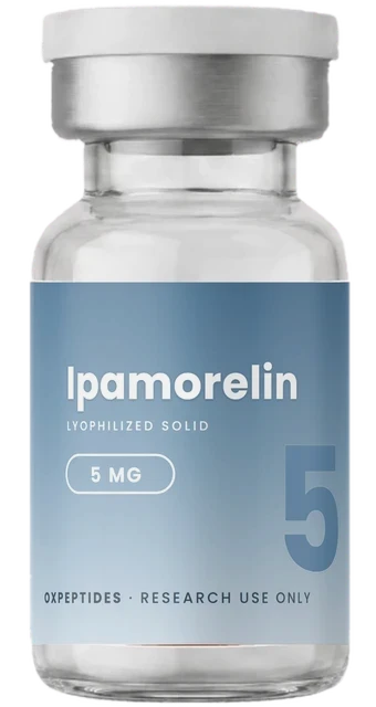 Ipamorelin 5 mg — peptide de recherche lyophilisé, fiole OXpeptides